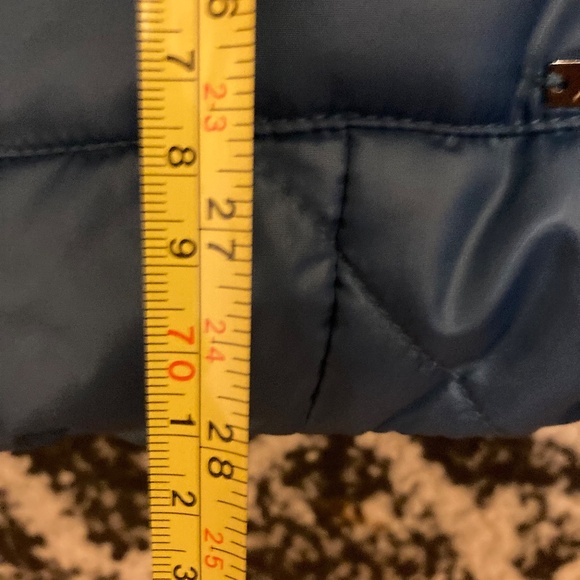 Women's Kenneth Cole Quilted Winter Jacket Faux Shearling Lined Blue Size M Snow - Picture 14 of 17